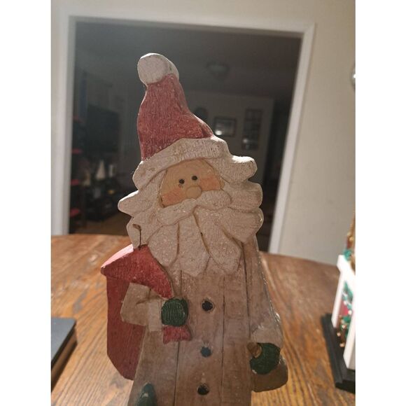 2015 Heartland Holiday Santa Figurine Statue Rustic Farmhouse Christmas Decor - Picture 2 of 9